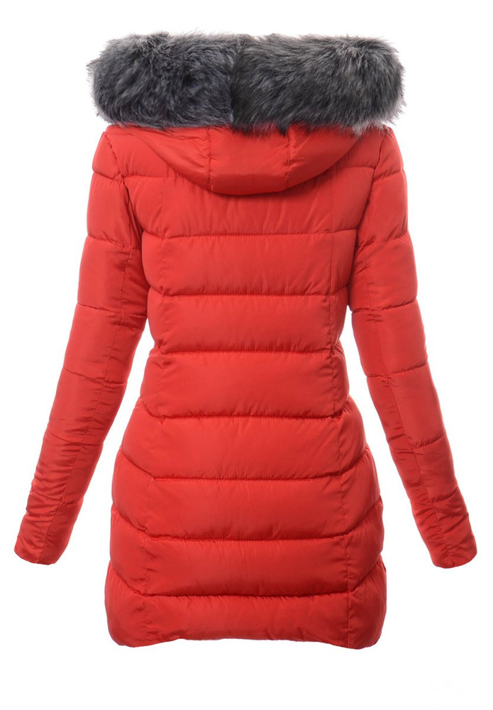 Damska Zimowa Kurtka Ortalionowa Paulina Czerwona