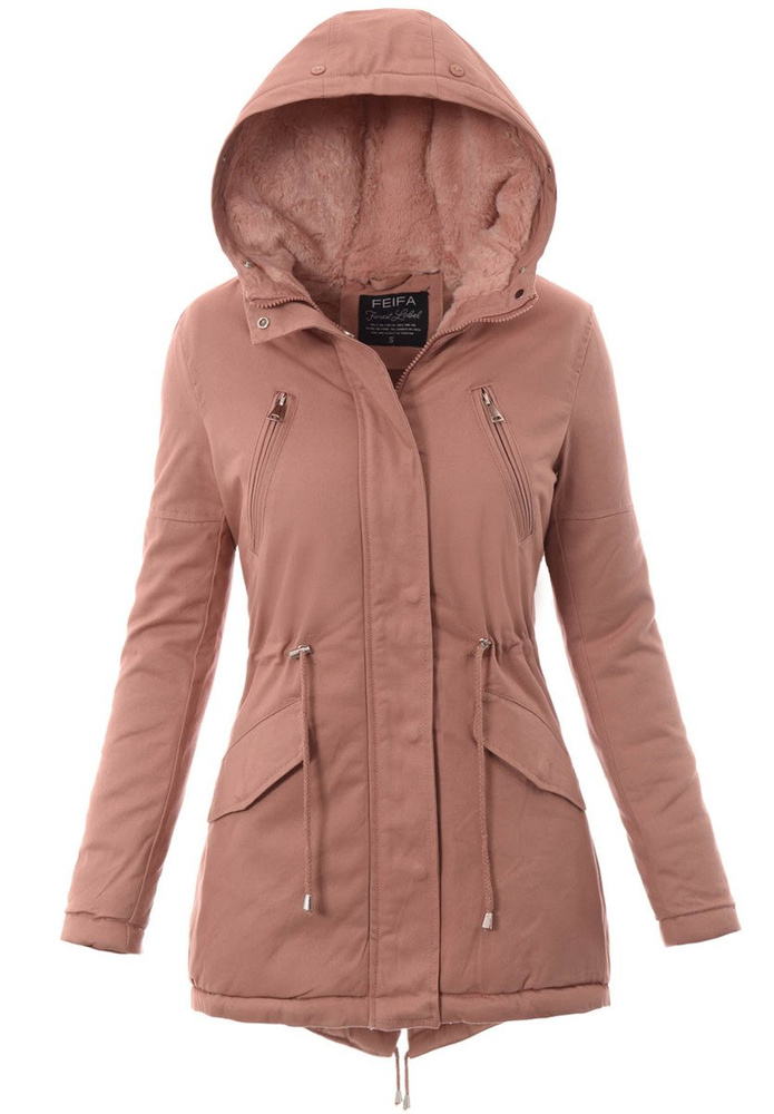 Damska Kurtka Parka Zimowa Różowa