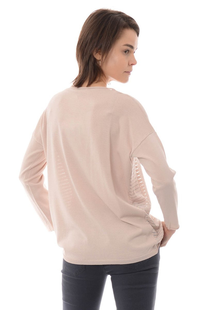 Damska Bluzka Sweterek Oversize Beżowa