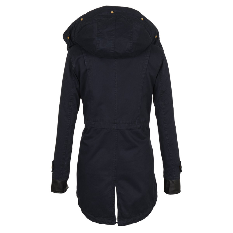 Damska Parka Kurtka Zimowa 2w1 Granat