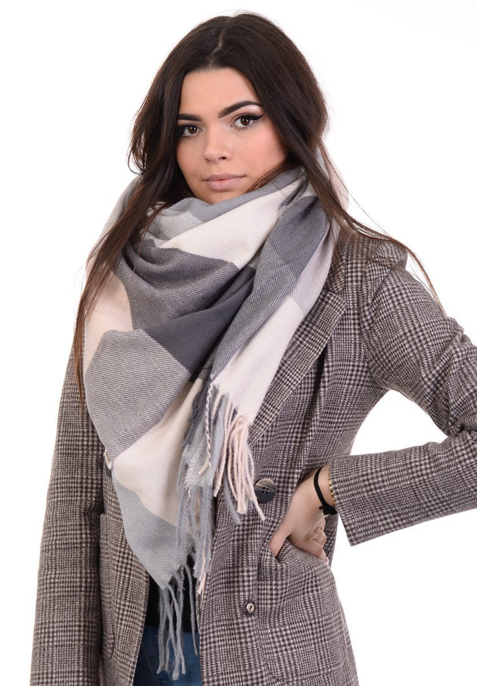 Chusta Damska Różowo-Szara