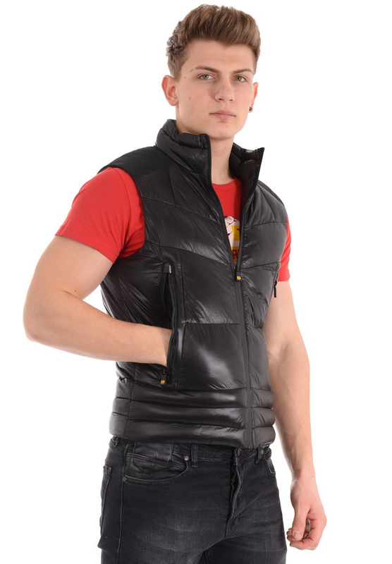Męska Kamizelka Bezrękawnik Czarny