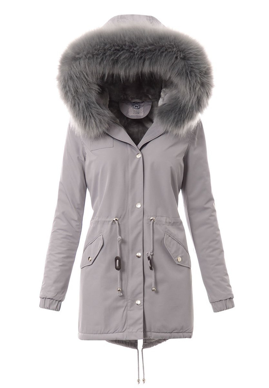Damska Kurtka Parka Szara