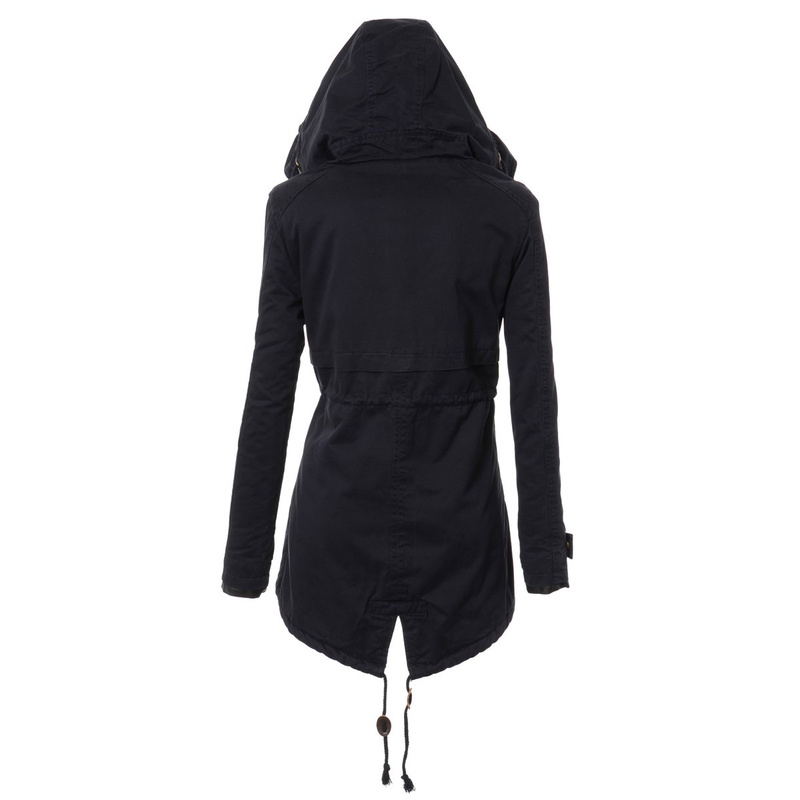 Damska Kurtka Parka Zimowa Futro Tina Granat