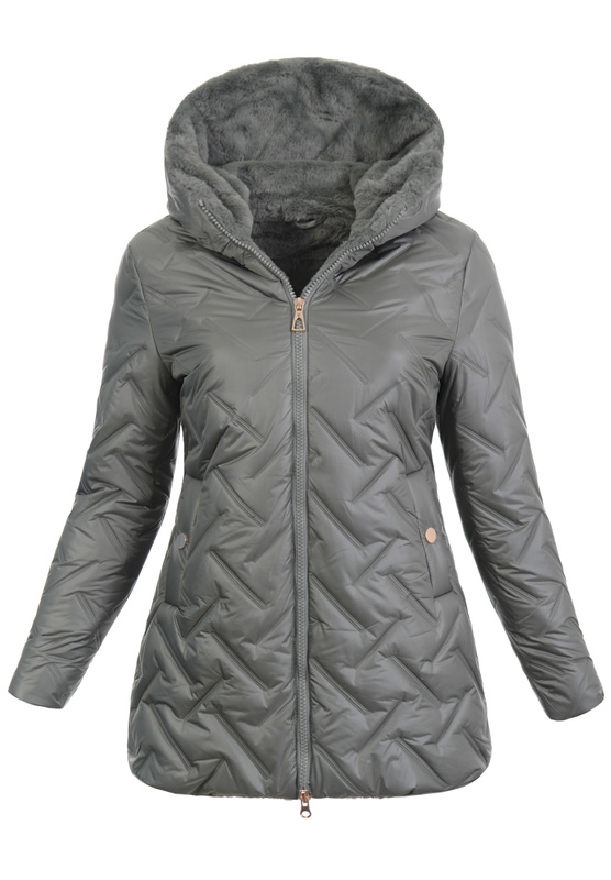 Damska Kurtka Zimowa Malina Zielona