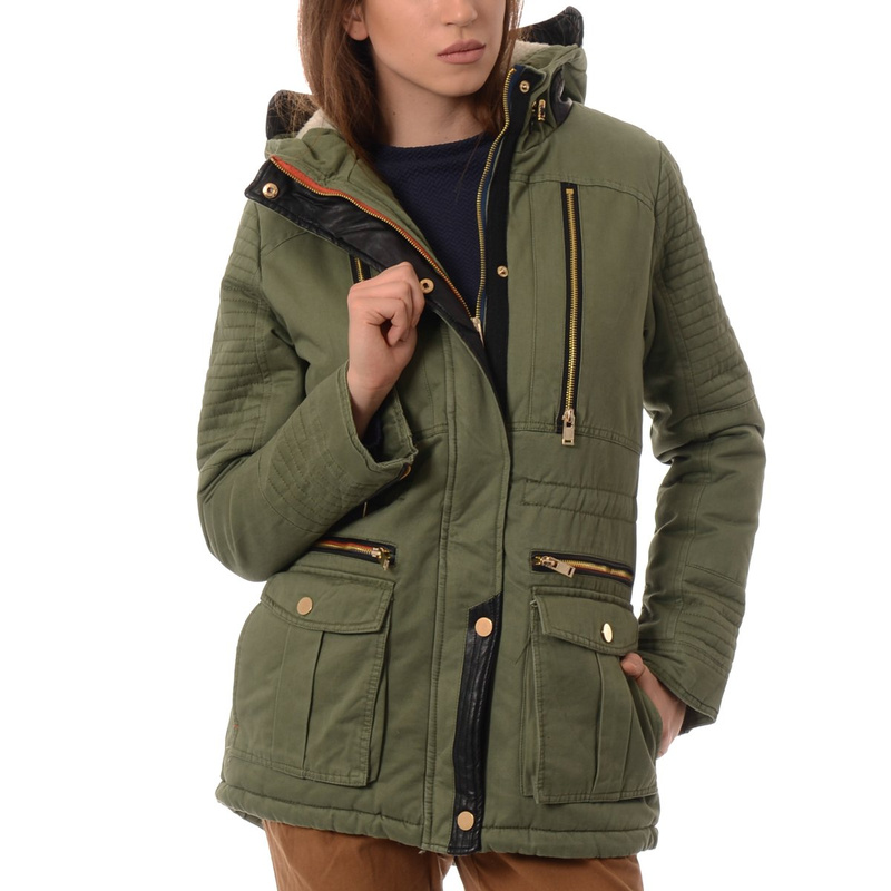 Damska Parka Kurtka Zimowa Nela Zielona