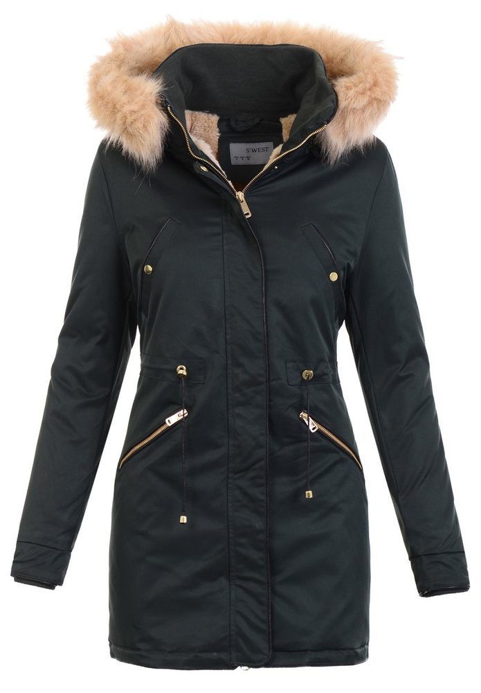 Damska Kurtka Parka Kinga Butelkowa Zieleń