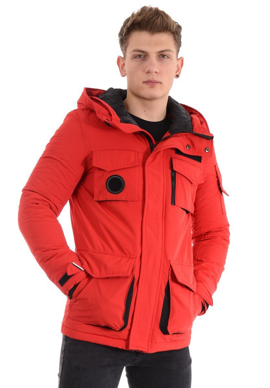 Męska Zimowa Kurtka  Czerwona