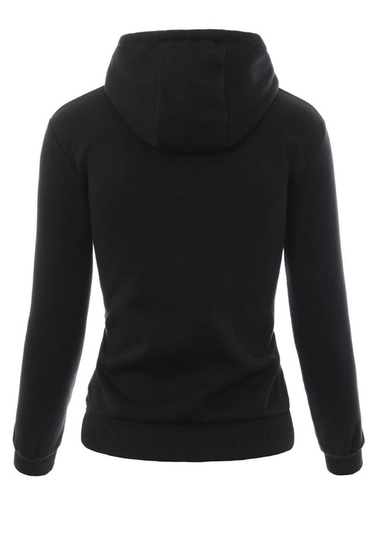 Damska Bluza Bawełniana Z Kapturem Czarna