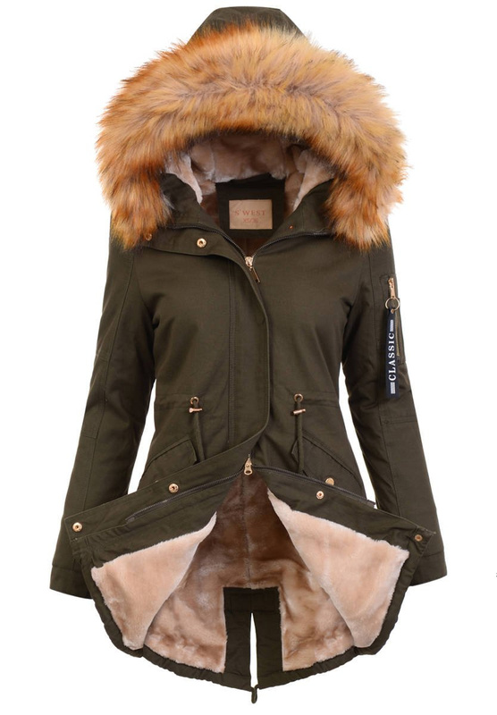 Damska Kurtka Parka Adrianna Khaki