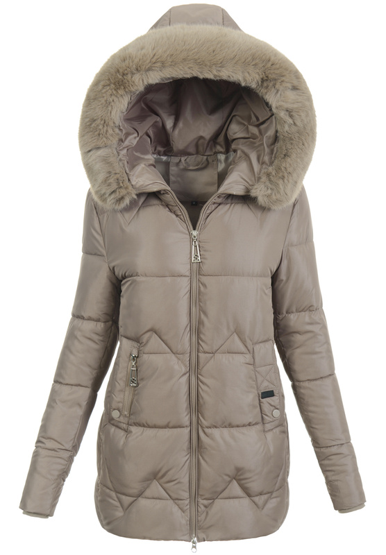 Damska Kurtka Zimowa Amira Beżowa
