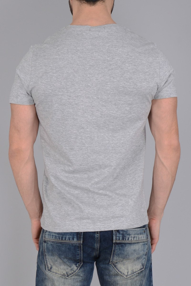 Męska Koszulka T-shirt Basic Gładka Szara