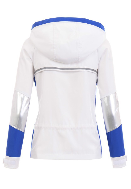 Damska Wiosenna Kurtka Majka Biało - Niebieska