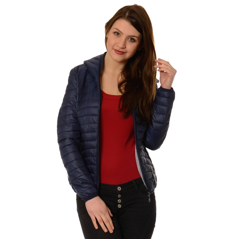 Damska Wiosenna - Jesienna Kurtka Ortalionowa Veronica Granatowa