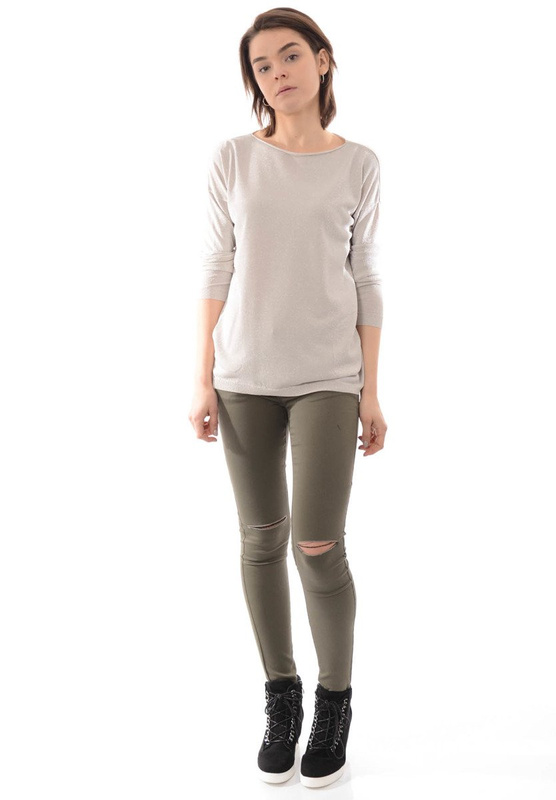 Damska Bluzka Oversize Szara