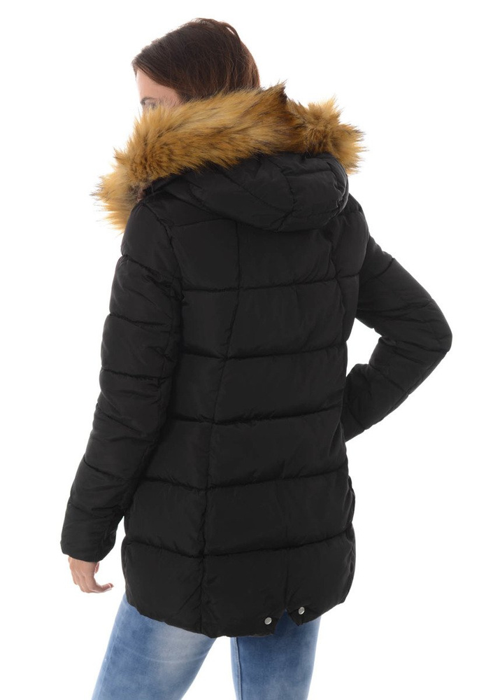Damska Zimowa Kurtka Ortalionowa Czarna