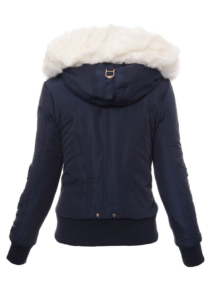 Damska Zimowa Kurtka Bomberka Beata Granatowa