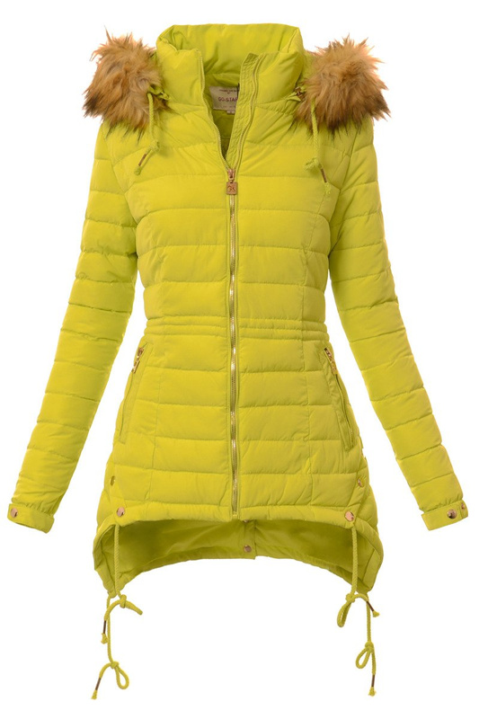 Damska Kurtka Ortalionowa Kristin Limonkowa