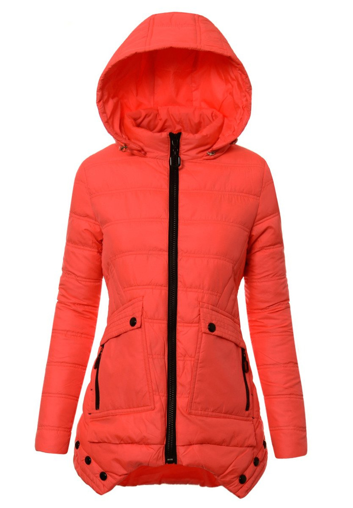 Damska Jesienna Wiosenna Kurtka Różowa Neonowa