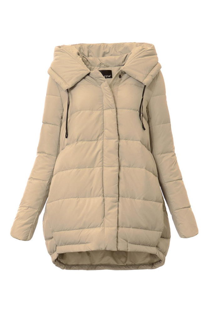 Puchowa Damska Kurtka Zimowa Ginny Szaro Pistacjowa