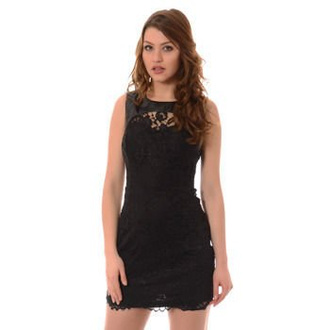 Damska Sukienka Koronkowa Jimena Mała Czarna
