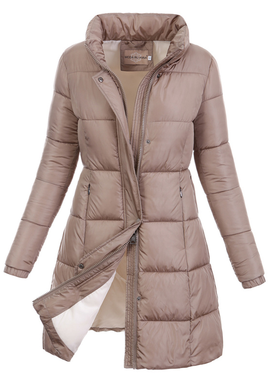 Damska Kurtka Pikowana Jagna Brązowa