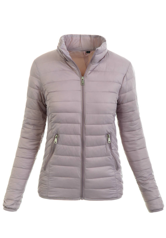 Damska Wiosenno- Jesienna Kurtka Malwina Pudrowo Różowa