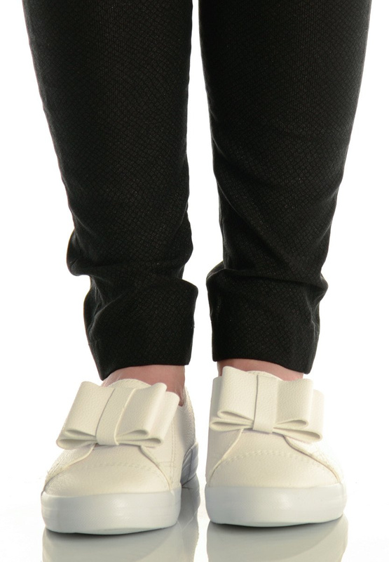 Trampki Slip On Platforma Białe