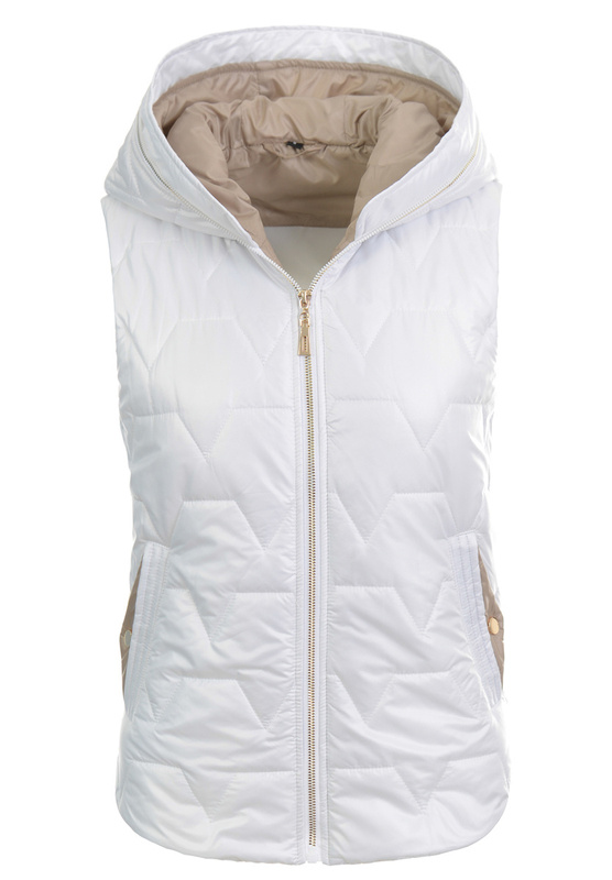 Damska Kamizelka Bezrękawnik Izyda Biały