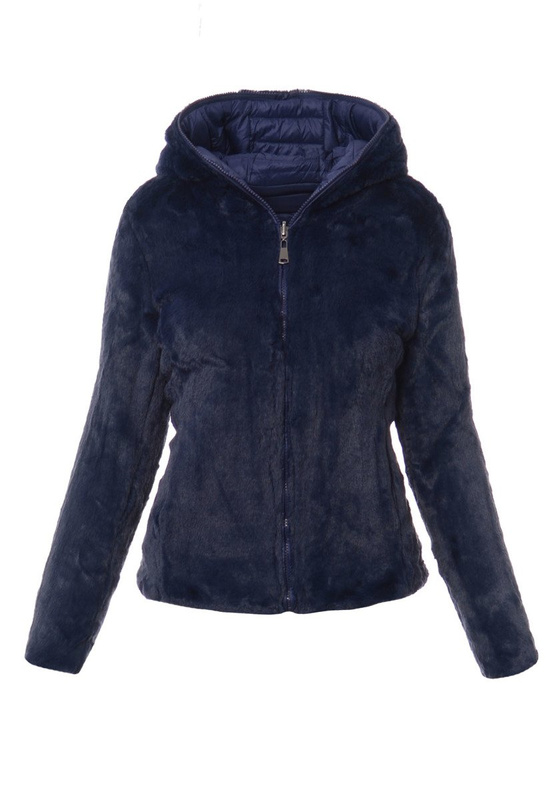 Damska Zimowa Kurtka Ortalionowa Granatowa