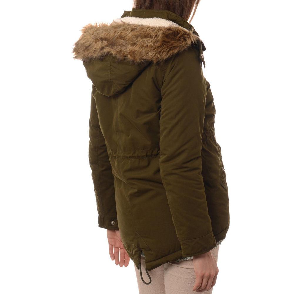 Damska Kurtka Parka Zimowa Zielona