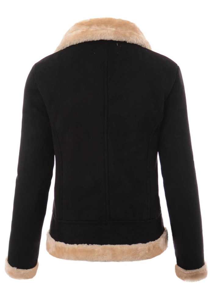 Damska Zimowa Kurtka Kożuszek Aurora Czarna