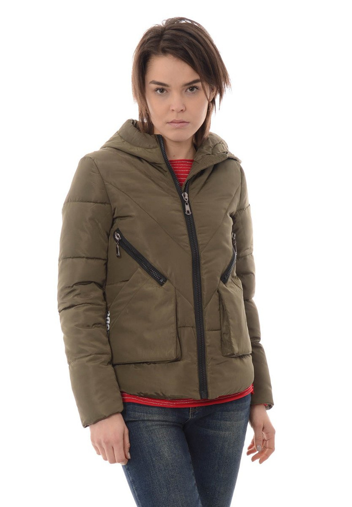 Damska Zimowa Kurtka Ortalionowa Ludmiła Zielona