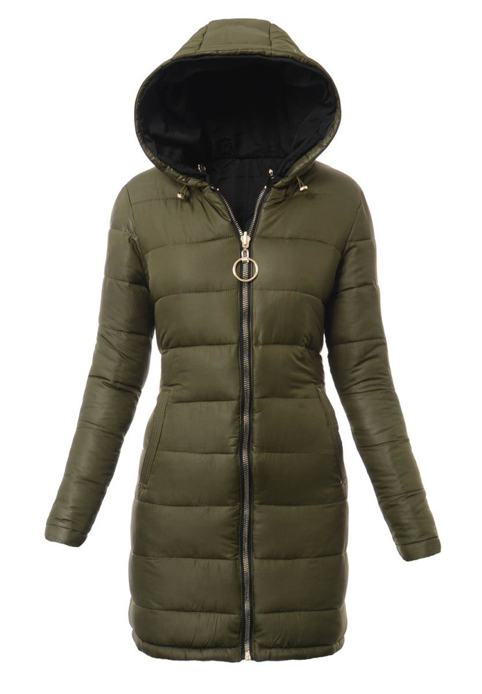 Damska Dwustronna Zimowa Kurtka Ortalionowa Czarna