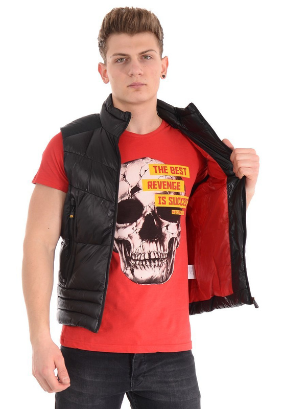 Męska Kamizelka Bezrękawnik Czarny