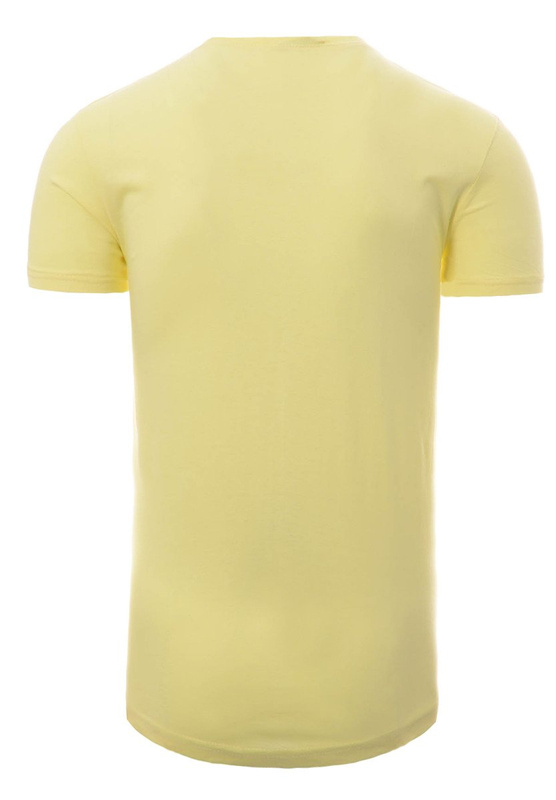 Męska Koszulka T-Shirt Nadruk Samochód Żółta