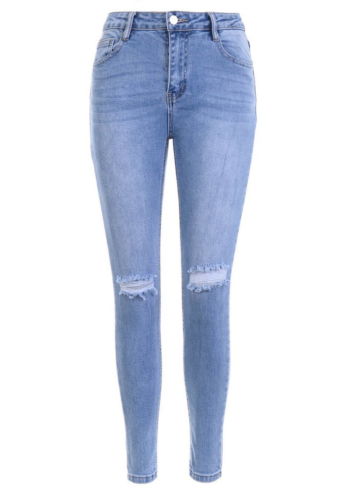 Damskie Spodnie Jeansowe Niebieskie