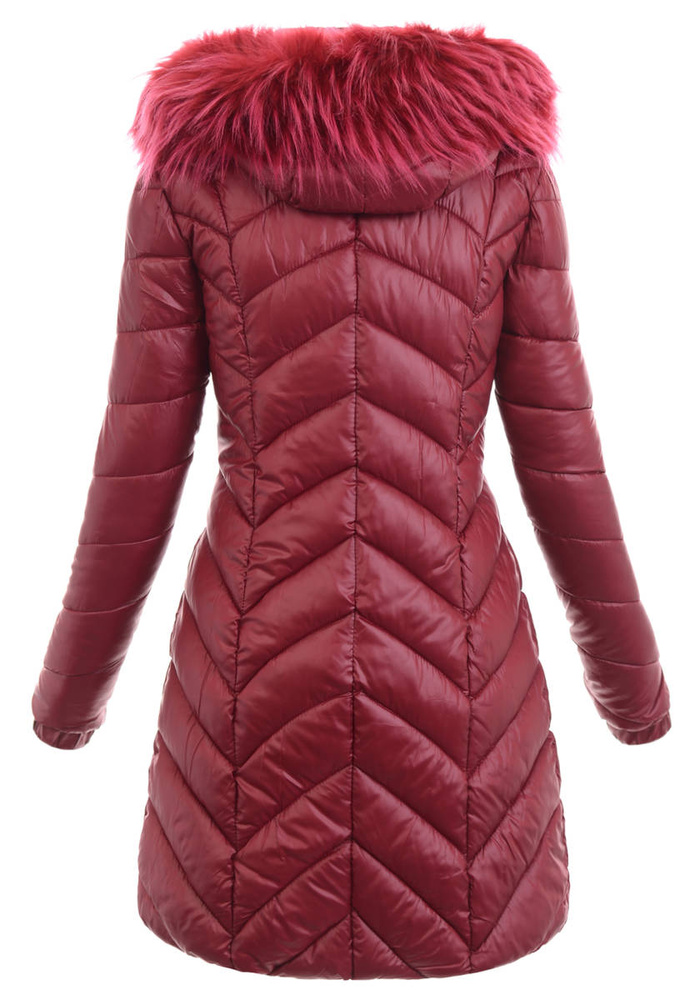 Damska Kurtka Zimowa Ortalionowa Stella Bordowa