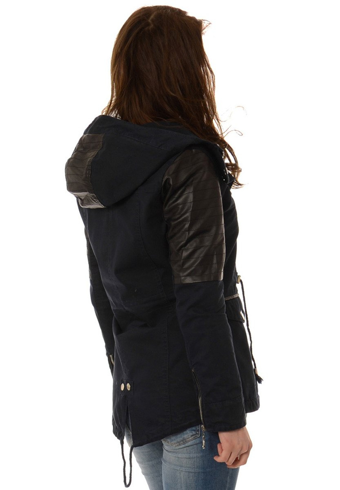 Damska Kurtka Parka Przejściowa Clarisse Granatowa