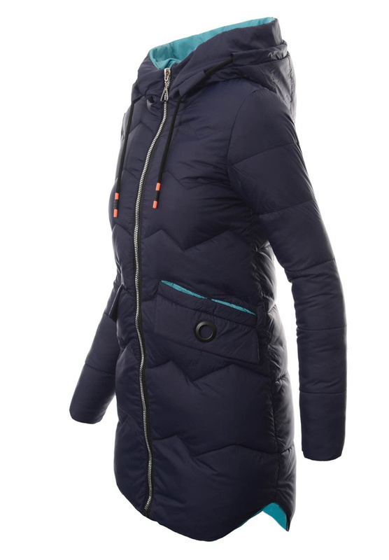 Damska Zimowa Kurtka Ortalionowa Michalina Granatowa