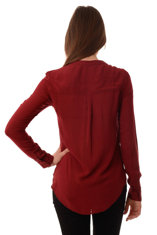 Lekka Zwiewna Koszula Damska Bordowa