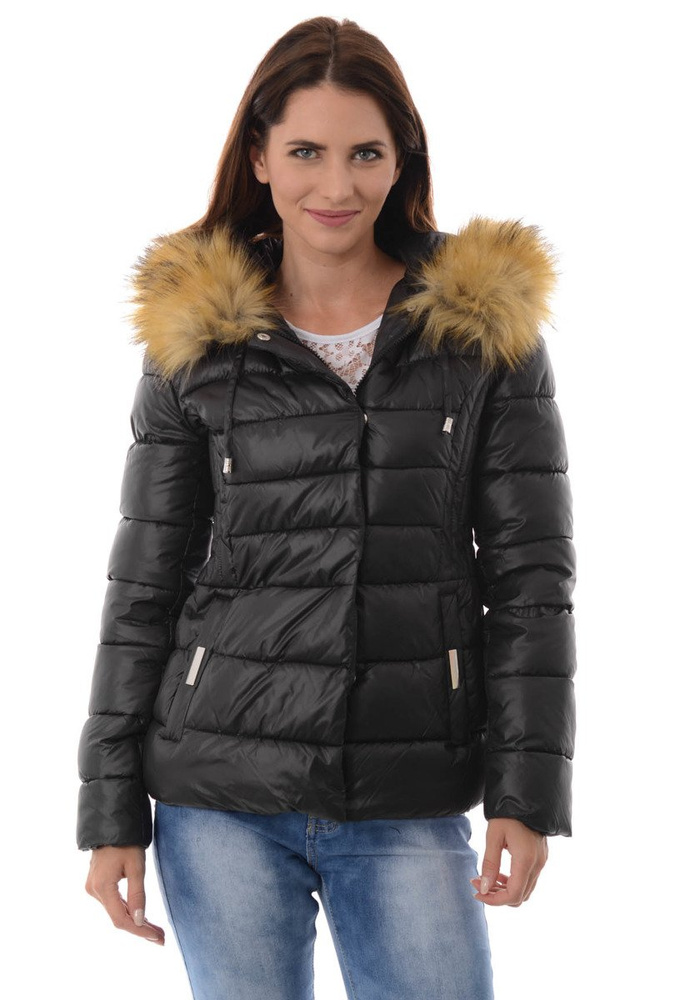 Damska Zimowa Kurtka Ortalionowa Honorata Czarna