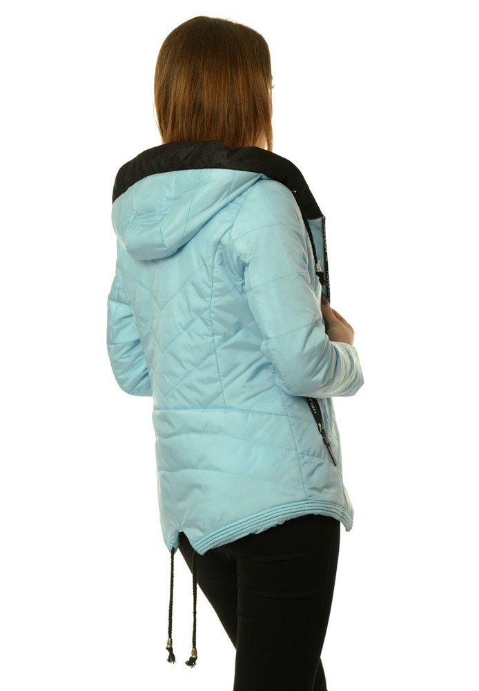 Damska Jesienna Wiosenna Kurtka Błękitna