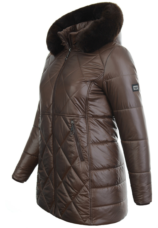 Damska Kurtka Ortalionowa Aldona Brązowa