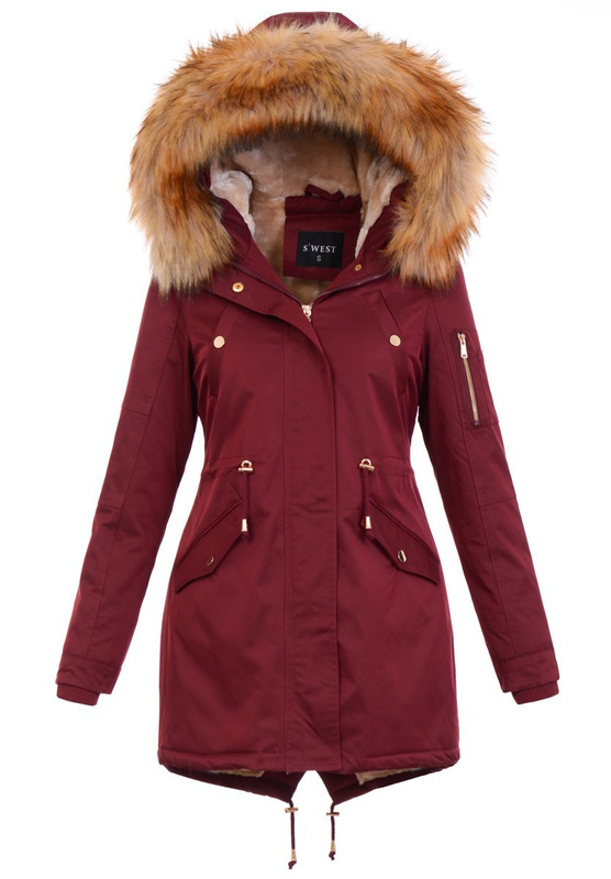 Parka Zimowa Pola Bordowa