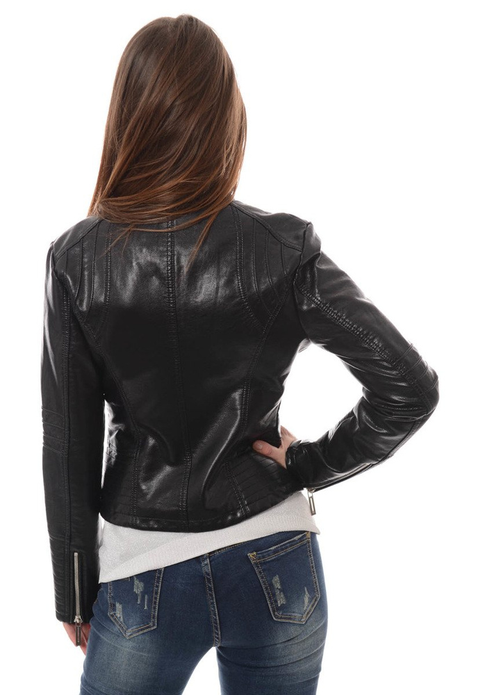 Rewelacyjna Damska Kurtka Ramoneska Czarna