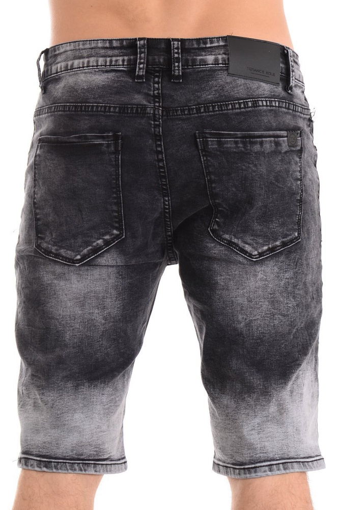 Męskie Spodenki Jeansowe Czarne