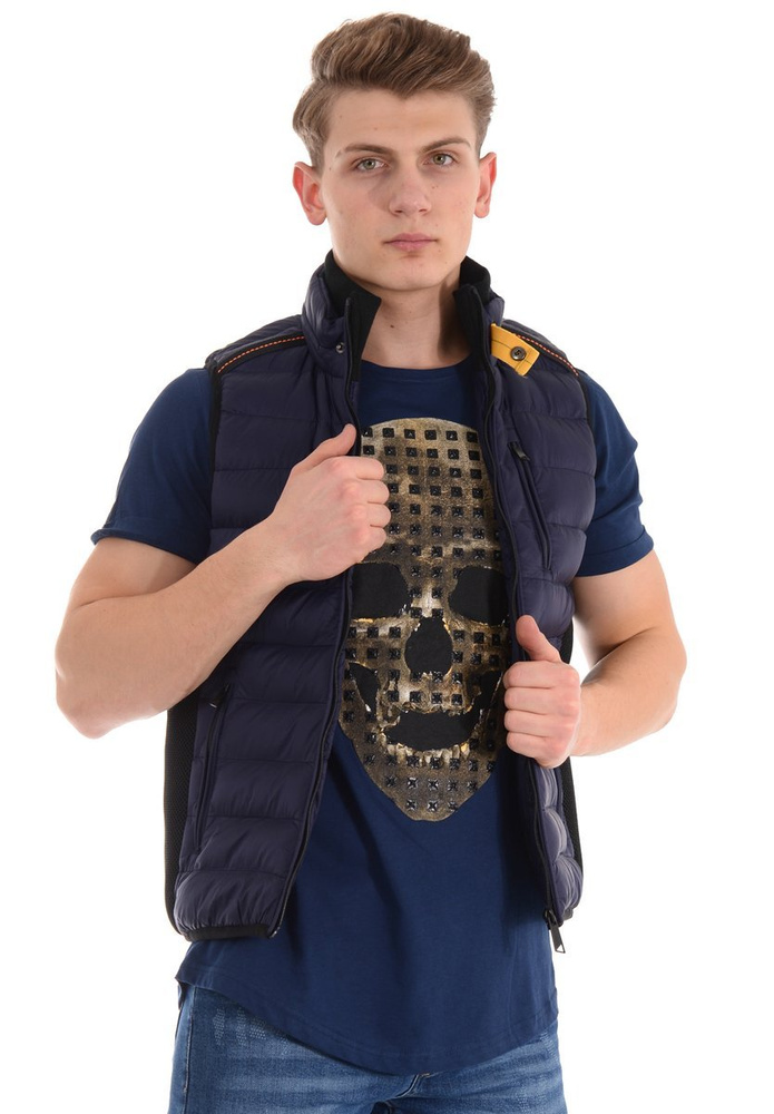 Męska Kamizelka Bezrękawnik Granatowy