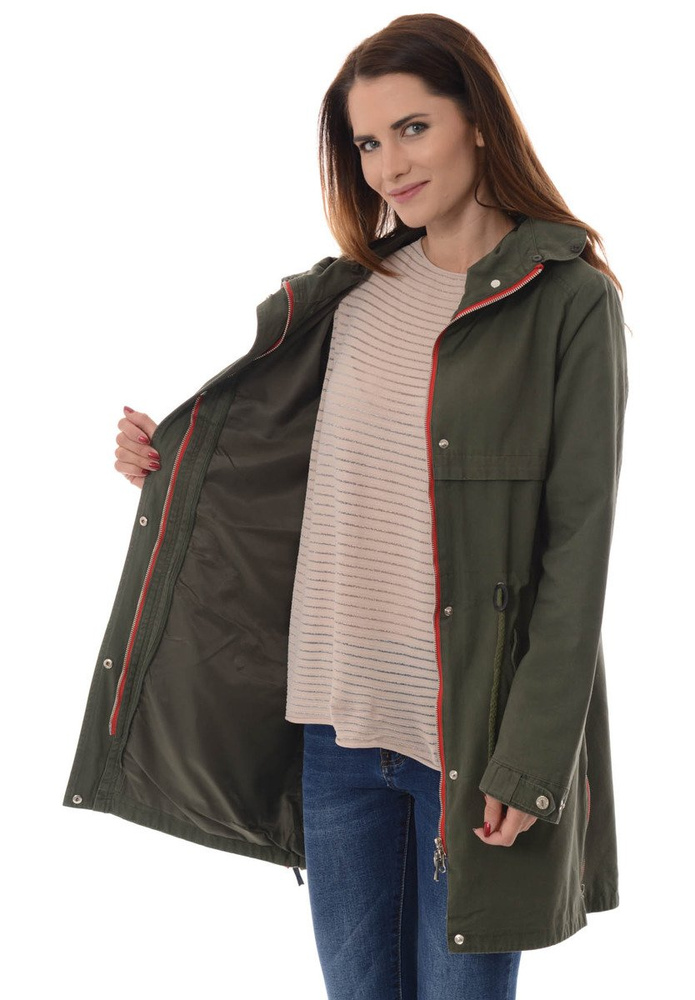 Damska Kurtka Parka Zimowa 2w1 Nataly Zielona