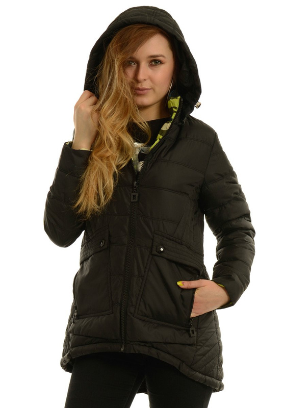 Damska Jesienna Wiosenna Kurtka Tamara Czarna